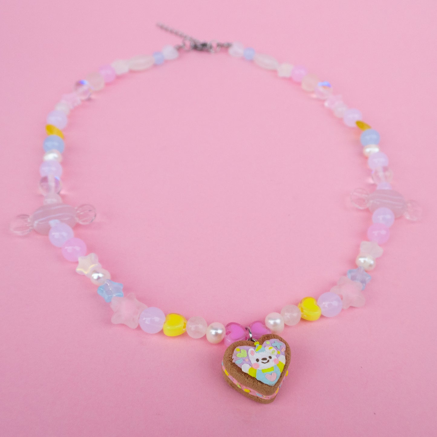 Flossie Heart Biscuit Necklace